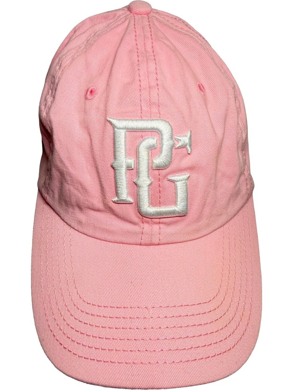 PERFECT GAME Baseball Softball Hat Pink White Strapback Cap Cotton Adult 1 Size